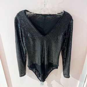 Sequin bodysuit tadashi